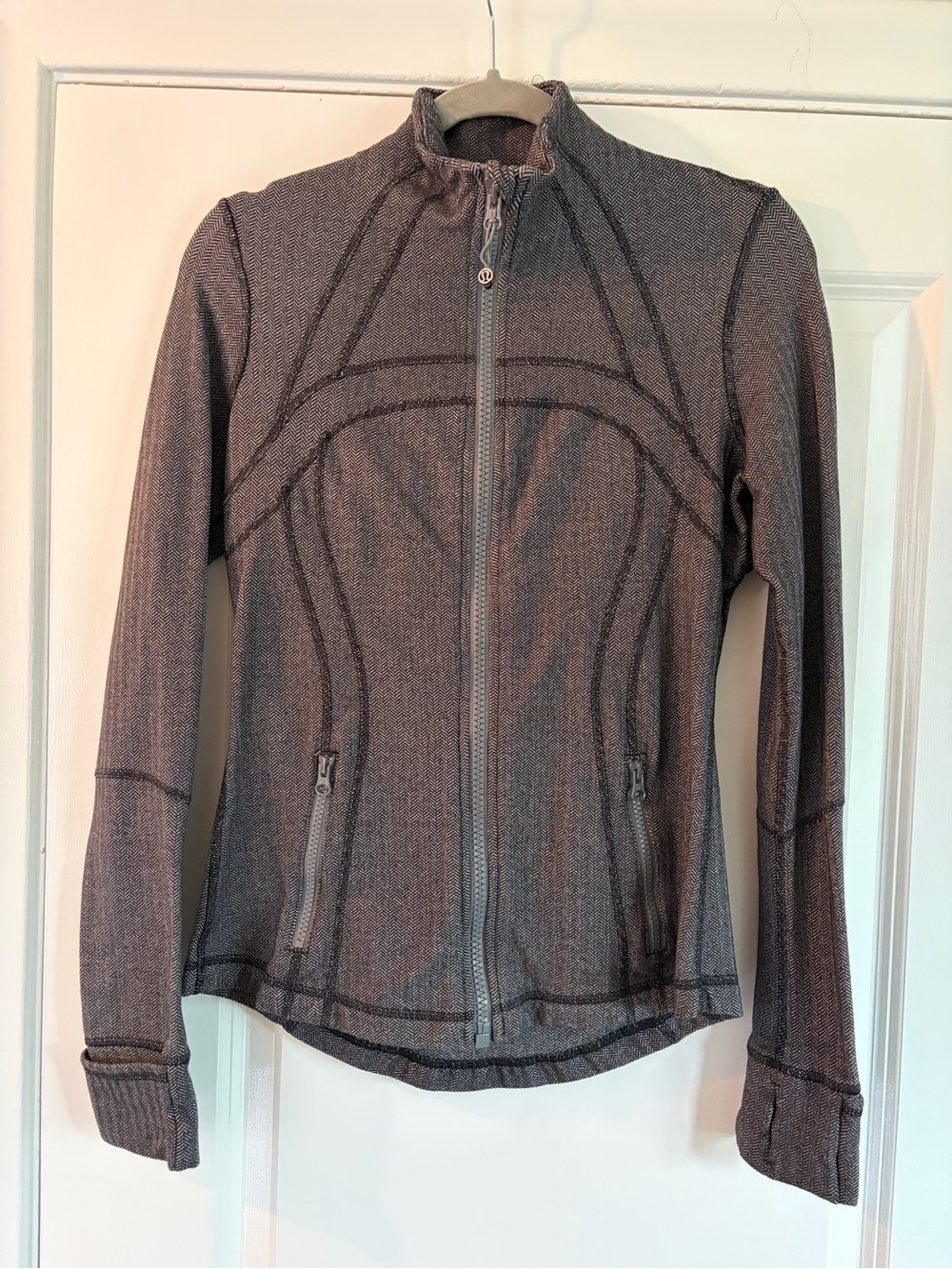 lululemon athletica Heathered Gray Full-Zip Bomber Jacket